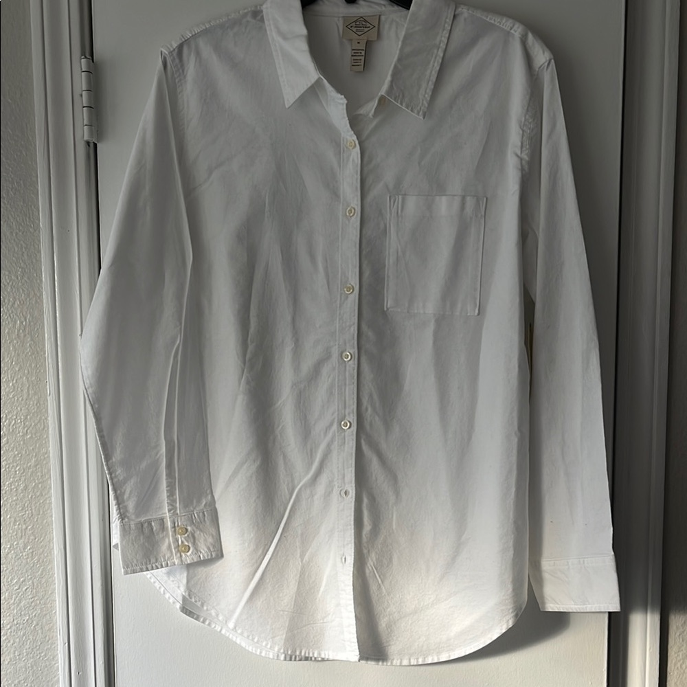 St. John's Bay Classic White Button Down Shirt